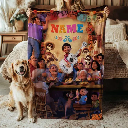 Discover Disney Coco Movie Fleece Blanket, Custom Blanket Gift For Fan, Kids