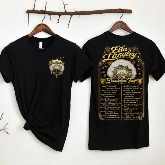 Discover Langley 2026 Dandelion Tour Shirt, Country Music Concert Tee