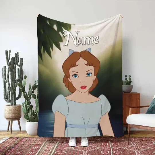 Discover Personalized Disney Peter Pan Wendy Blanket, Gift For Friends, Kids