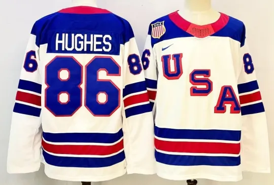 Discover Men's Jack Hughes White Hockey Jersey