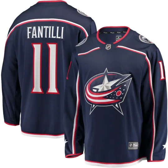 Discover Official Adam Fantilli Columbus Blue Jackets Breakaway Blue Jersey Large