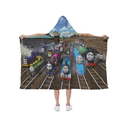Discover Trains &Friends Adventures Print Hooded Blanket