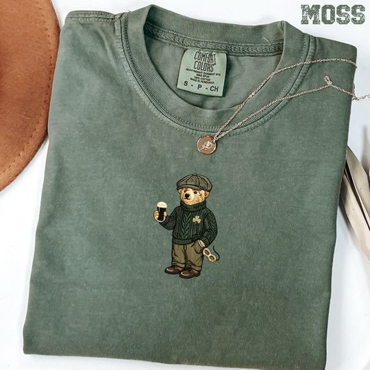 Discover St Patricks Day Bear Comfort Colors Shirt, Retro Irish Tee