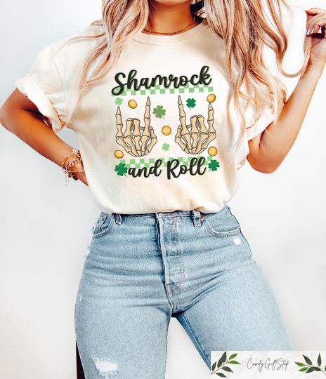 Discover Shamrock And Roll St Patrick's T-shirt, Funny St Patrick's Day Shirt, St  Patrick's Day Sweatshirt, St Paddys Day Gift, Lucky Shamrock Shirt