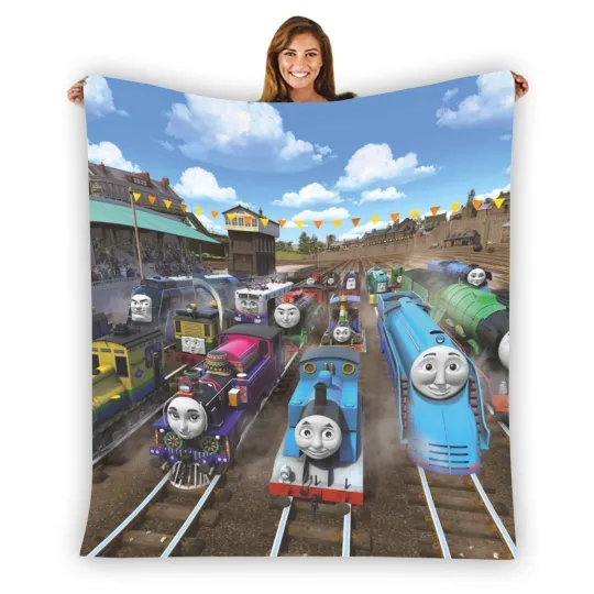 Discover Trains & Friends Adventures Fleece Blanket