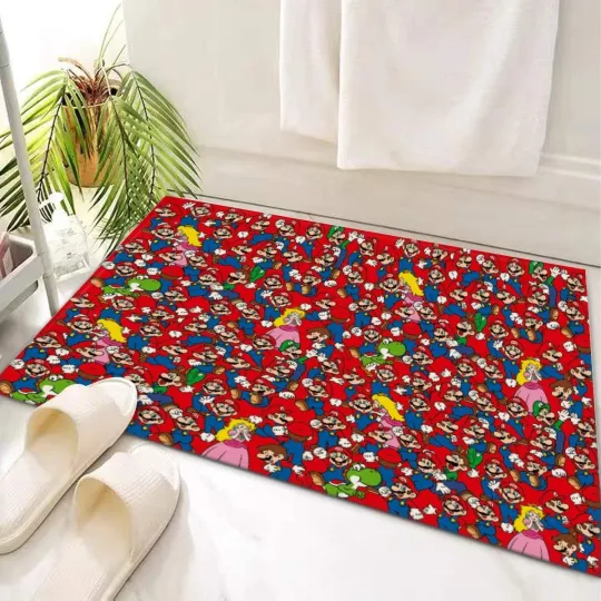 Discover Rare! Super Games Collage Print Doormat Rug Carpet With Non-slip Backing