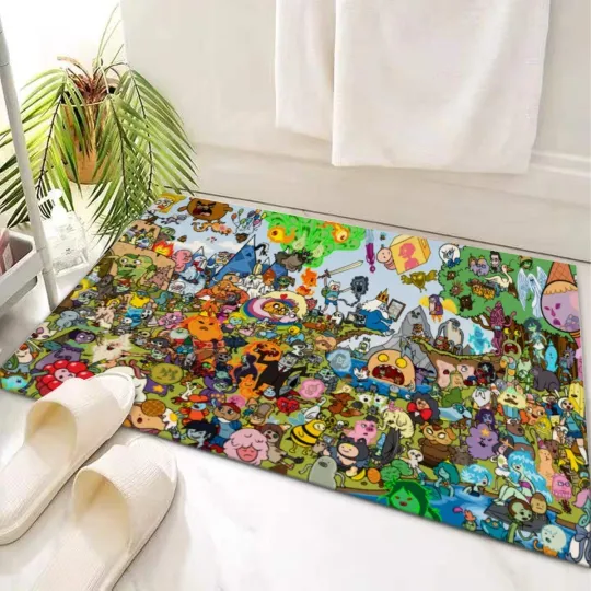 Discover Rare! Adventure Time Finn & Jake Print Doormat Rug Carpet With Non-slip Backing