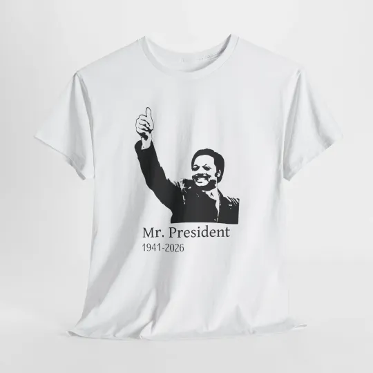 Discover RIP Jesse Jackson Mr. President portrait Tee | Memorial 1941-2026