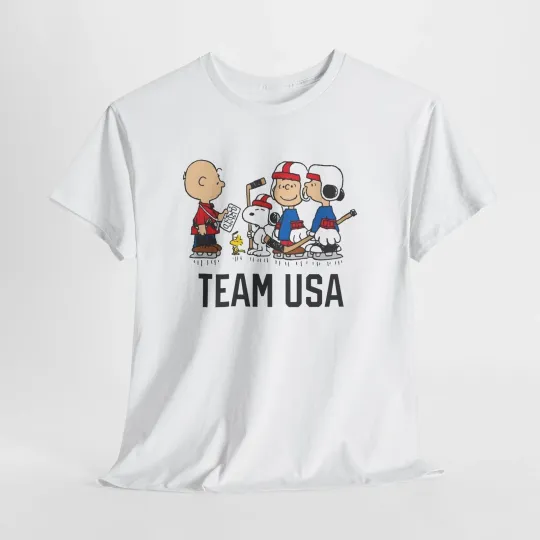 USA Hockey Peanuts T-Shirt 2026 Winter Olympics