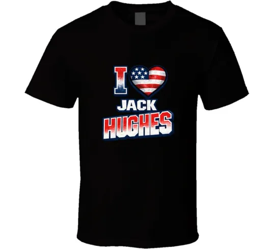 Discover I Heart Love Jack Hughes T-Shirt