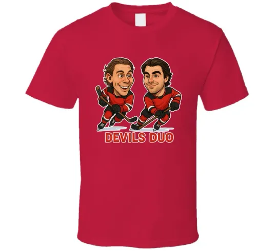 Discover Jack Hughes and Nico Hischier Devils Duo Hockey T-Shirt