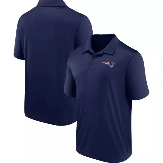 Discover New England Patriots football Navy Men's Short Sleeve Performance Polo T-Shirts: S-L