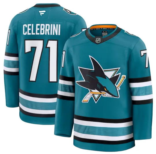 San Jose Sharks Fanatics Teal Home Premium NHL Hockey Jersey