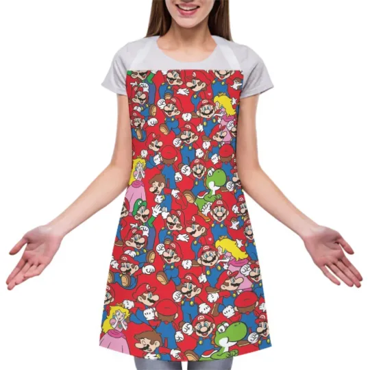 Discover Super Games Collage Kitchen Aprons