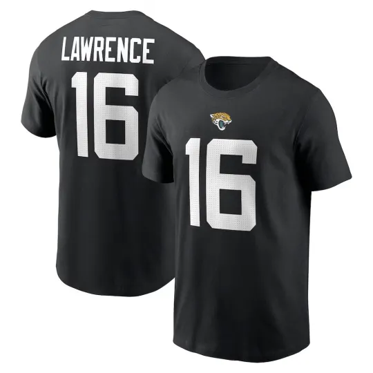Trevor Lawrence #16 Jacksonville Name and Number - Black, Size S to 5XL