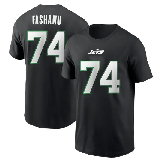Discover Olu Fashanu #74 New York Name and Number - Black, Size S to 5XL