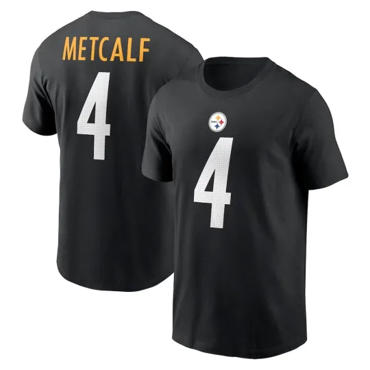 Discover DK Metcalf #4 Pittsburgh Name and Number - Black, Size S to 5XL