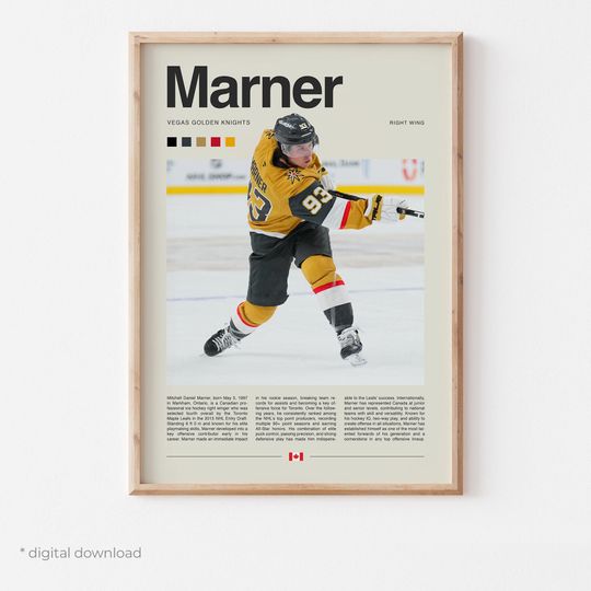 Discover Mitch Marner Poster  Ice Hockey Wall Art Digital Download, High-Resolution Hockey Prints