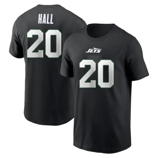 Discover Breece Hall #20 New York Name and Number - Black, Size S to 5XL