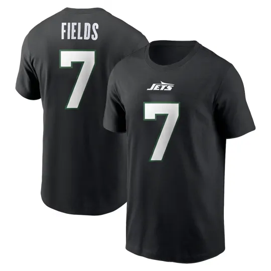 Discover Justin Fields #7 New York Name and Number - Black, Size S to 5XL