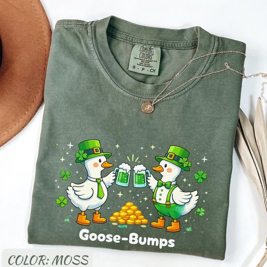 Discover Goose-Bumps Shirt, Comfort Colors St Patricks Day Goose Shirt, Funny Irish Goose Tee, Irish Goose T-Shirt