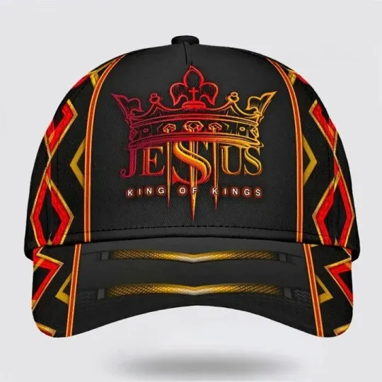 Discover Jesus King Of Kings Baseball Cap Christian Hats for Men and Women