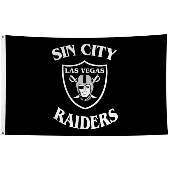 Las Vegas Raiders Flag Oakland Raiders Banner with Brass Grommets