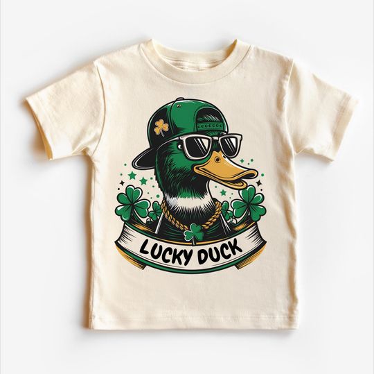 Discover Lucky Duck St. Patrick's Day Shirt | Kids St Patrick's Day Malard Tee
