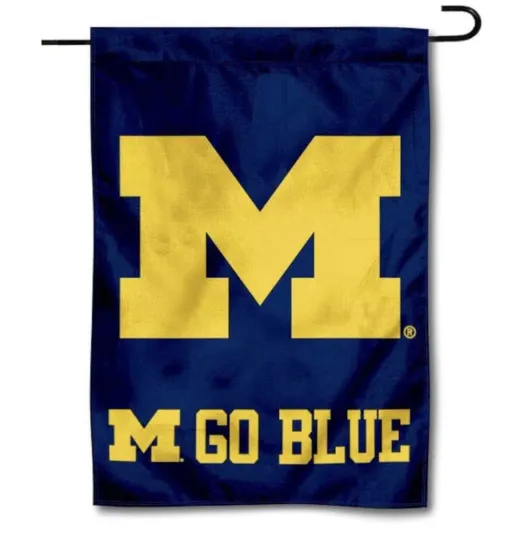 Discover Michigan Wolverines Premium Garden Flag