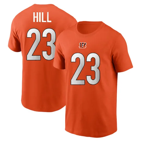 Discover Dax Hill #23 Cincinnati Football Name and Number - Orange, Size S to 5XL