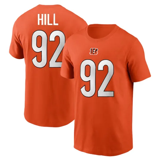Discover B.J. Hill #92 Cincinnati Football Name and Number - Orange, Size S to 5XL