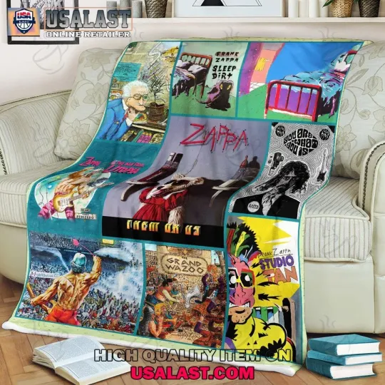 Discover Frank Zappa Albums Cover Fleece Blanket