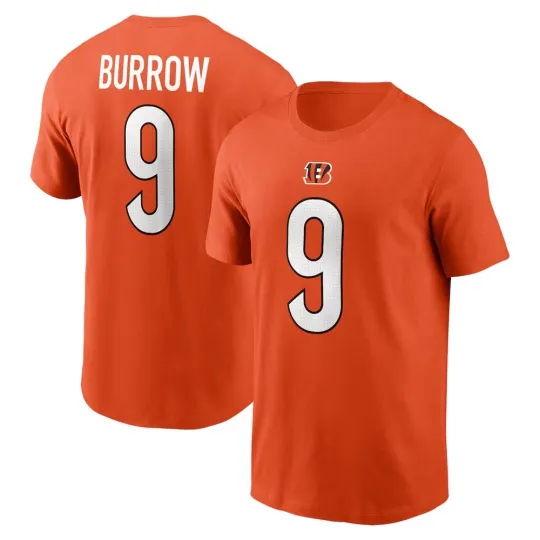 Discover Joe Burrow #9 Cincinnati Football Name and Number - Orange, Size S to 5XL