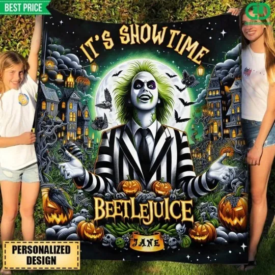 Discover It’s Showtime Beetlejuice Fleece Blanket
