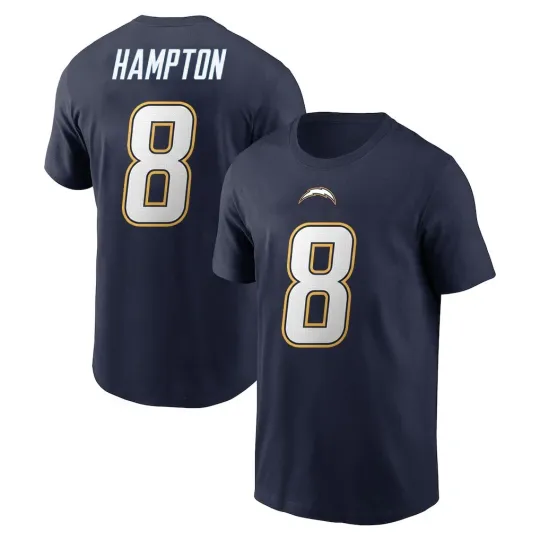Discover Omarion Hampton #8 Los Angeles Football Name and Number - Navy, Size S to 5XL