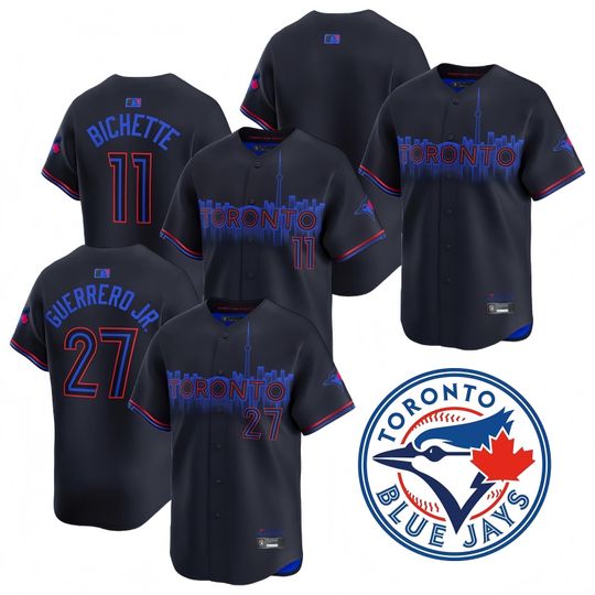 Discover Personalized Toronto Blue Jays Jersey, Custom Name & Number, Black 2024 City Connect Limited Player Stitched Jersey Gift