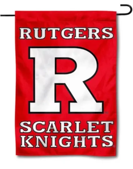 Discover Rutgers Scarlett Knights GARDEN FLAG 12” X 18” Rutgers U Premium Yard Flag
