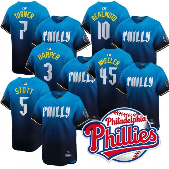 Personalized  Philadelphia Phillies Blue , Custom Name & Number, 2025 City Connect Limited Jersey Gift