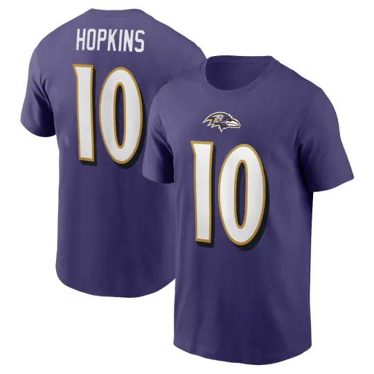Discover DeAndre Hopkins #10 Baltimore Football Name and Number - Purple, Size S to 5XL