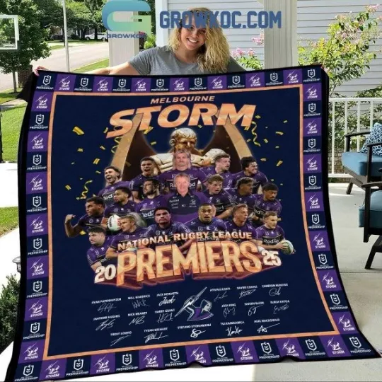 Discover Melbourne Storm National Rugby League Premiers Blanket Quilt
