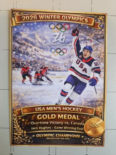 2026 Winter Olympics Custom Medal Series Card - USA Men's Hockey Gold Medal
