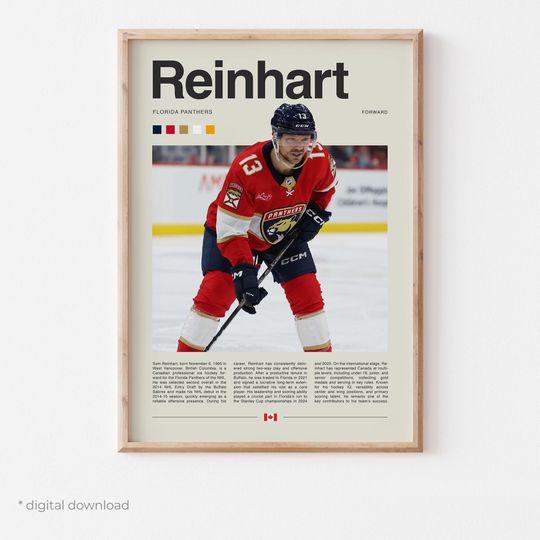 Discover Sam Reinhart Poster  Ice Hockey Wall Art