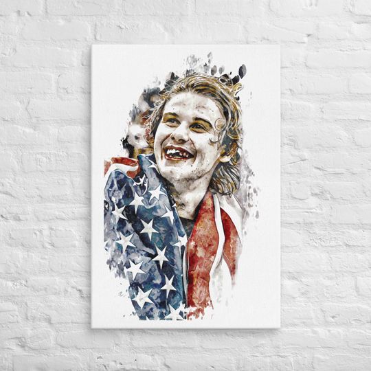 Discover Jack Hughes USA Hockey 2026 Olympics Gold Medal Wall Art 1 - Canvas