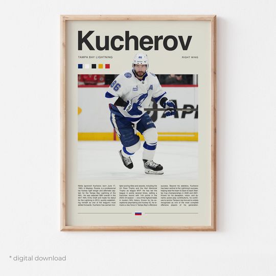 Discover Nikita Kucherov Poster  Ice Hockey Wall Art