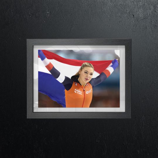 Discover Jutta Leerdam Olympic Poster | Dutch Speed Skating Wall Art | Champion Athlete Print | Winter Sports Decor | 2026 Olypic Gold Winner Gift