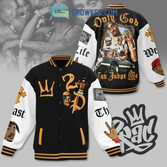 Tupac Shakur Only God Can Judge Me The King Baseball Jacket