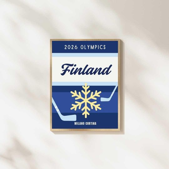 FINLAND Ice Hockey 2026 Winter Olympics Poster