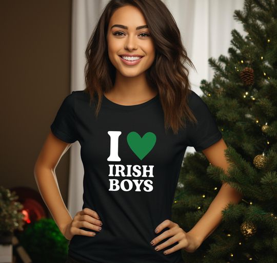 Discover Funny St. Patrick's Day T-Shirt: I Love Irish Boys Shirt