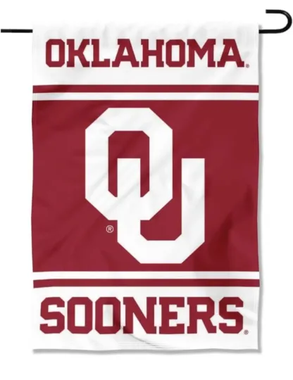 Discover Oklahoma Sooners  GARDEN FLAG 12” X 18”Oklahoma Sooners Premium Yard Flag