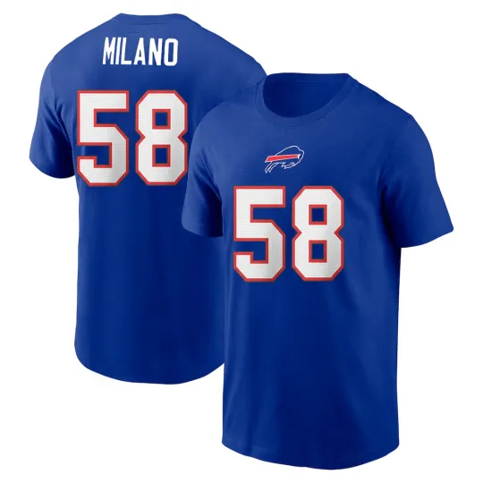 Discover Matt Milano #58 Buffalo Bills Name and Number - Size S to 5XL